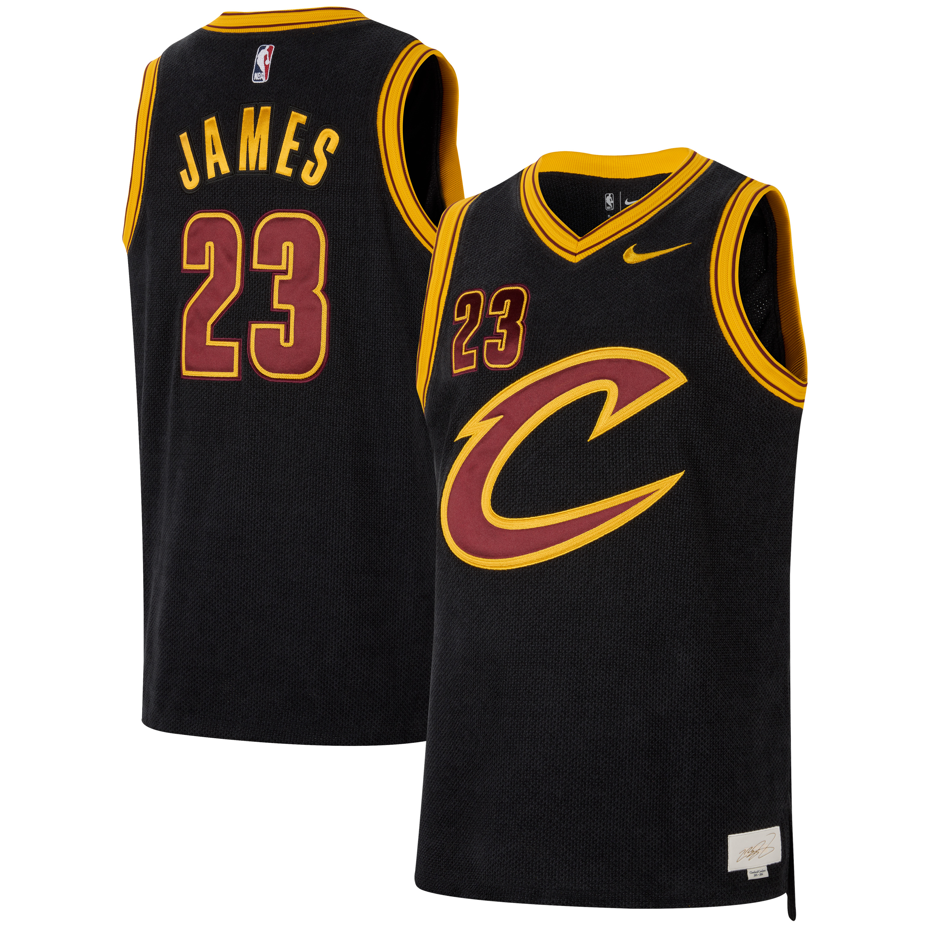 Men's Nike LeBron James Black Cleveland Cavaliers Forever King Authentic Jersey