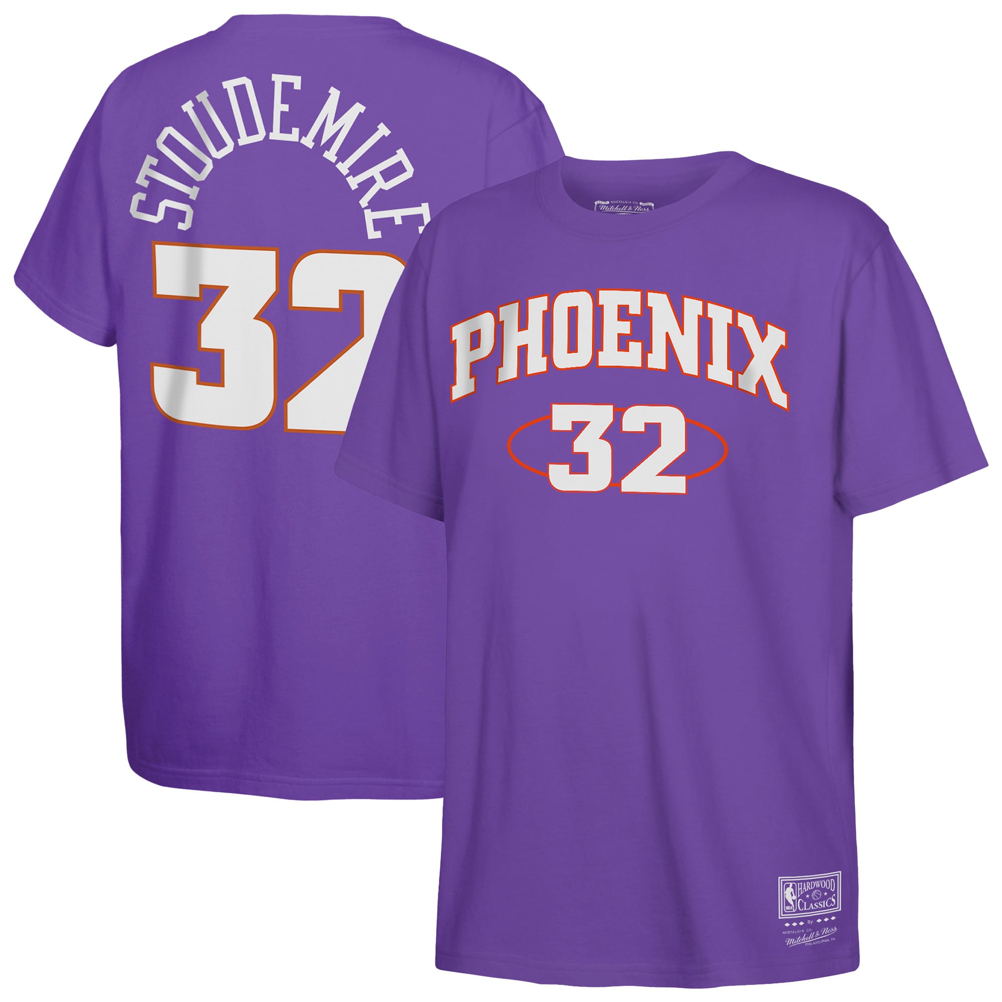 Youth Mitchell & Ness Amar'e Stoudemire Purple Phoenix Suns Hardwood Classics Name & Number T-Shirt