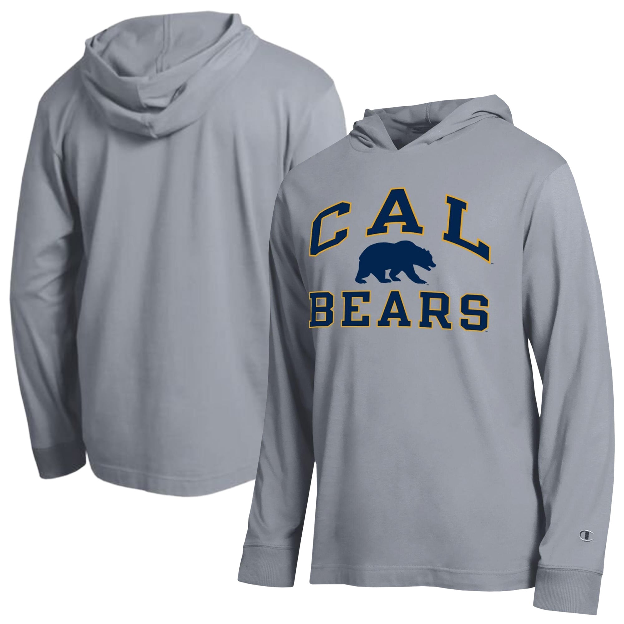 Men's Champion  Heather Gray Cal Bears High Motor All-Star Long Sleeve Hooded T-Shirt
