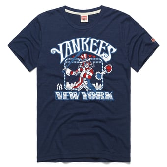 Unisex Homage  Navy New York Yankees MLB x Grateful Dead x Americana Tri-Blend T-Shirt