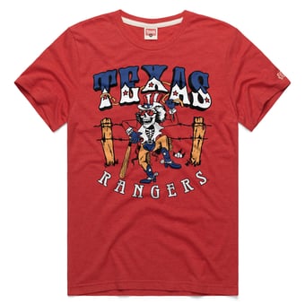 Unisex Homage  Red Texas Rangers MLB x Grateful Dead x Americana Tri-Blend T-Shirt