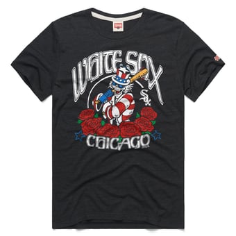 Unisex Homage  Charcoal Chicago White Sox MLB x Grateful Dead x Americana Tri-Blend T-Shirt