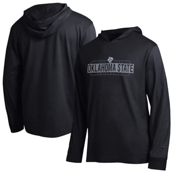 Men's Champion  Black Oklahoma State Cowboys Gradient All-Star Long Sleeve Hooded T-Shirt