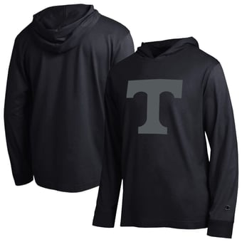Men's Champion  Black Tennessee Volunteers Tonal All-Star Long Sleeve Hooded T-Shirt