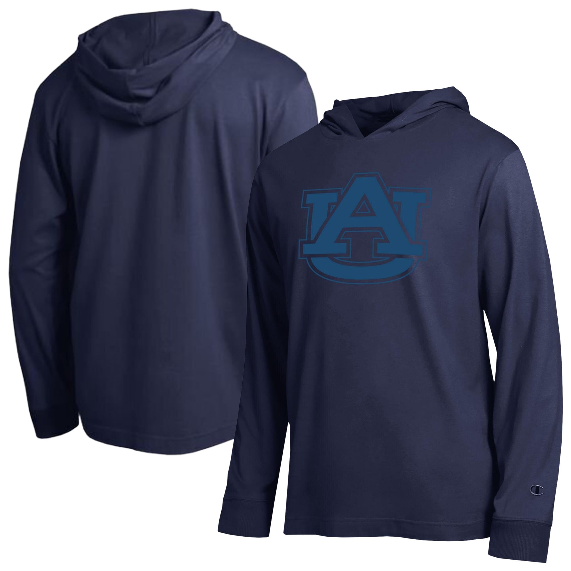 Men's Champion  Navy Auburn Tigers Tonal All Star Long Sleeve Hooded T-Shirt