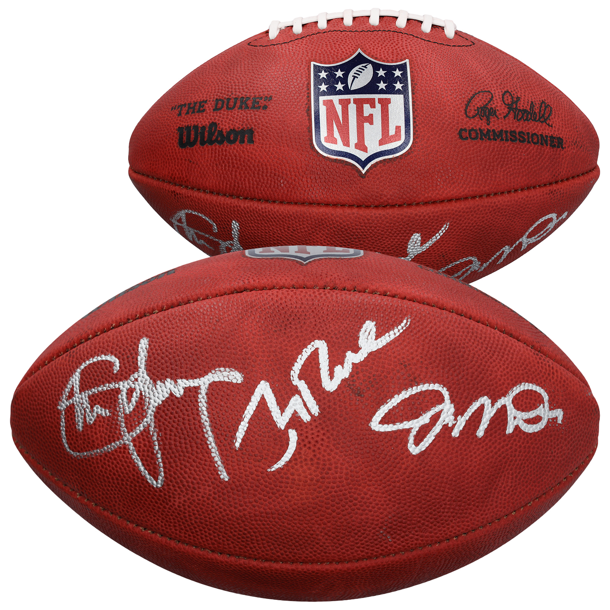 Joe Montana, Steve Young & Jerry Rice San Francisco 49ers Autographed Duke Full Color Football