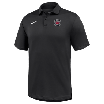 Men's Nike Black South Carolina Gamecocks 2026 Sideline Coaches Dri-FIT Tour Polo