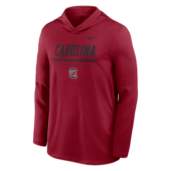 Men's Nike Garnet South Carolina Gamecocks 2026 Sideline Dri-FIT Long Sleeve Hoodie T-Shirt