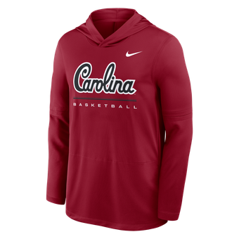Men's Nike Garnet South Carolina Gamecocks 2026 Sideline Dri-FIT Long Sleeve Basketball Hoodie T-Shirt