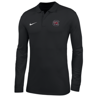 Men's Nike Black South Carolina Gamecocks Dri-FIT Long Sleeve Victory Polo