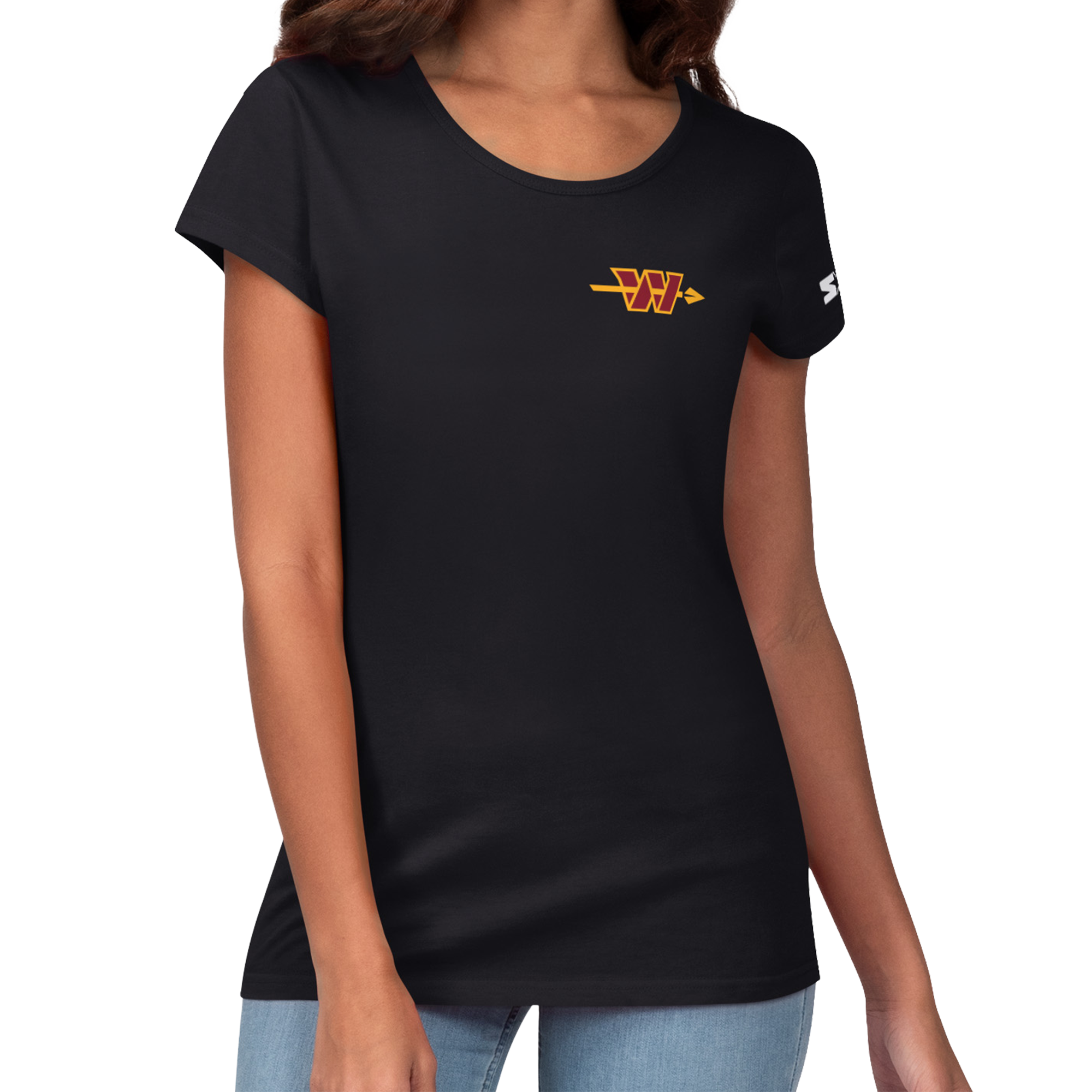 Women's Starter Black Washington Commanders Endzone T-Shirt