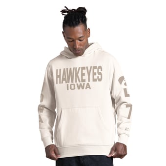 Men's Starter Cream Iowa Hawkeyes Locker Room Hoodie