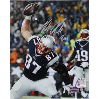 Rob Gronkowski New England Patriots Autographed 8" x 10" Spiking the Football Photograph