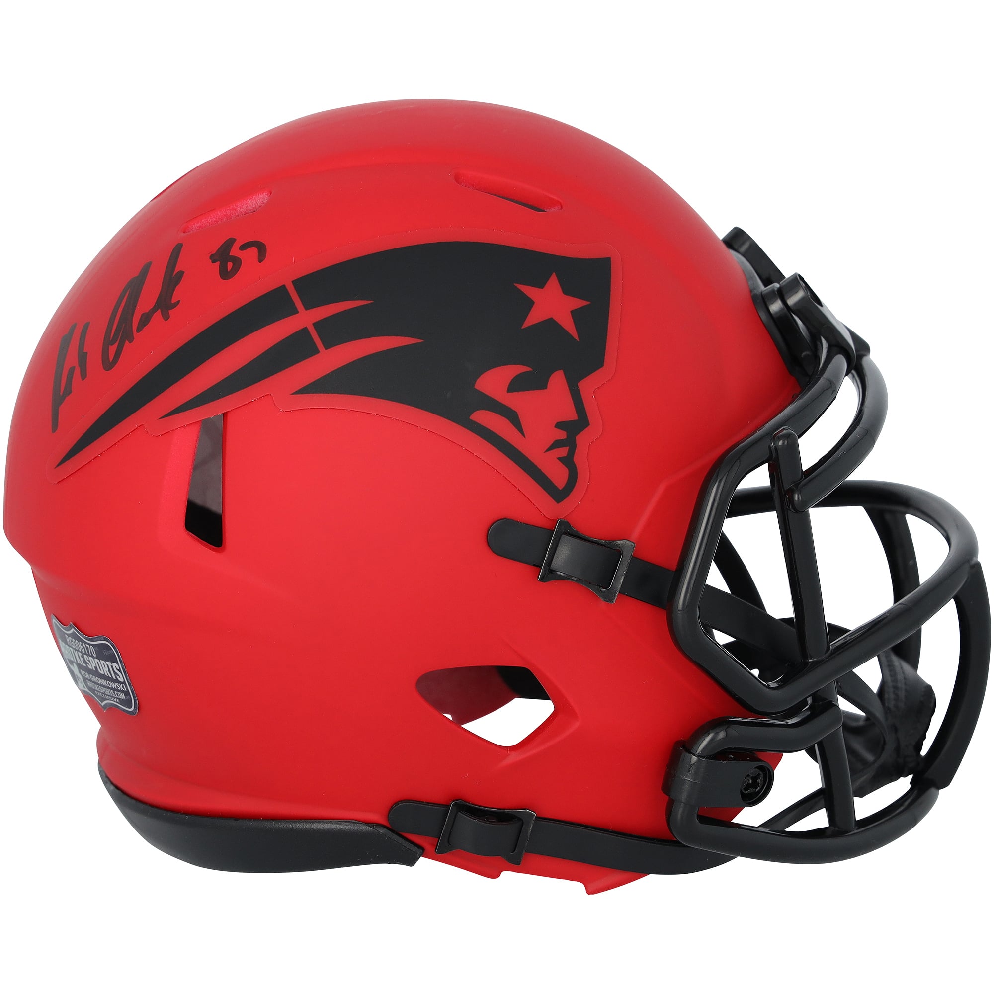 Rob Gronkowski New England Patriots Autographed Riddell Rave Speed Mini Helmet