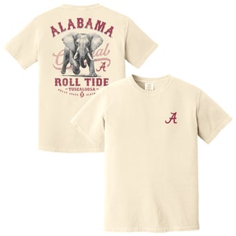 Men's  Cream Alabama Crimson Tide Vintage Mascot T-Shirt