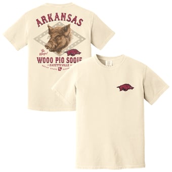 Men's  Cream Arkansas Razorbacks Vintage Mascot T-Shirt