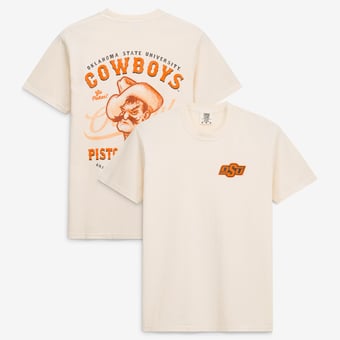 Men's  Cream Oklahoma State Cowboys Vintage Mascot T-Shirt