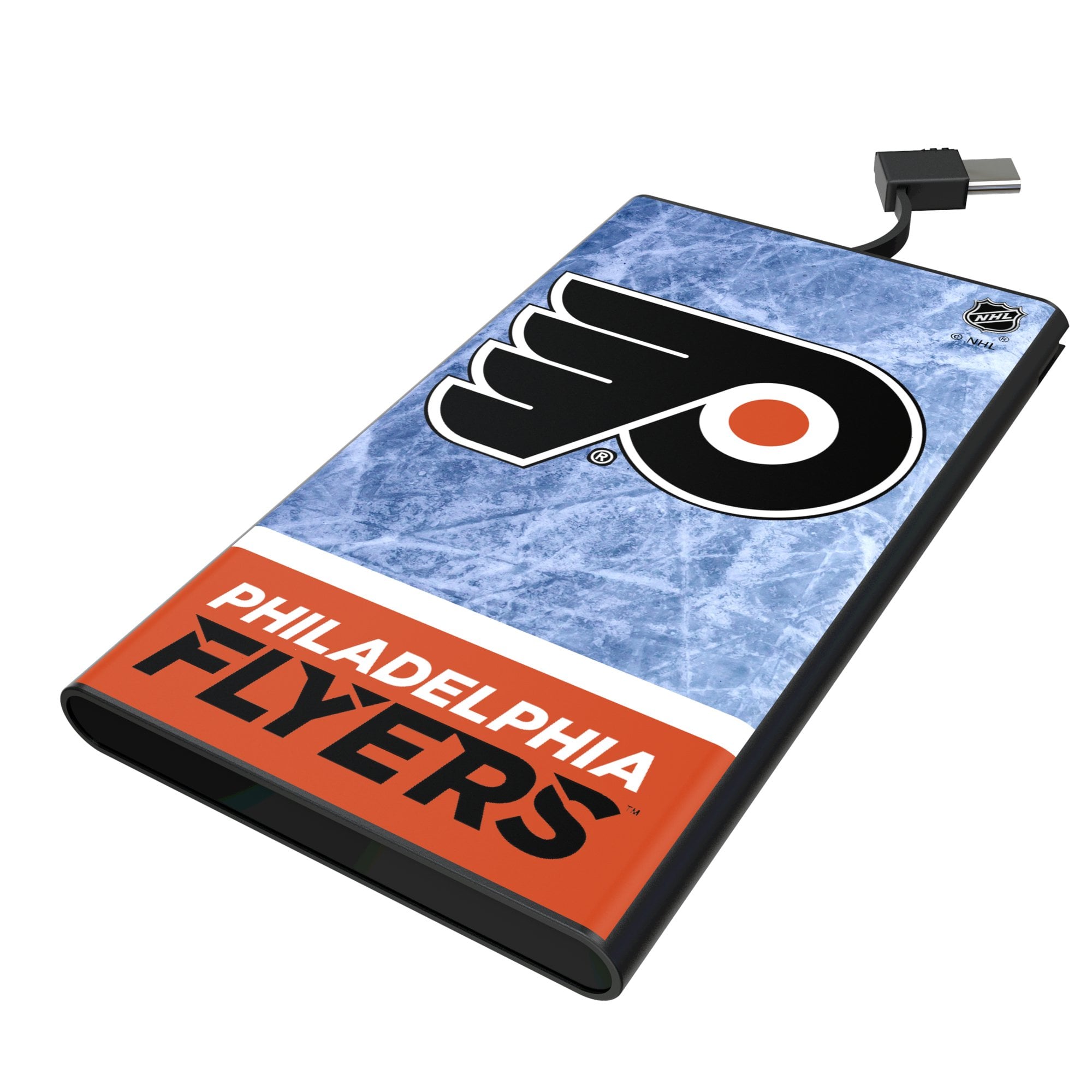 Keyscaper Philadelphia Flyers Ice Wordmark 5000mAh Flat Powerbank