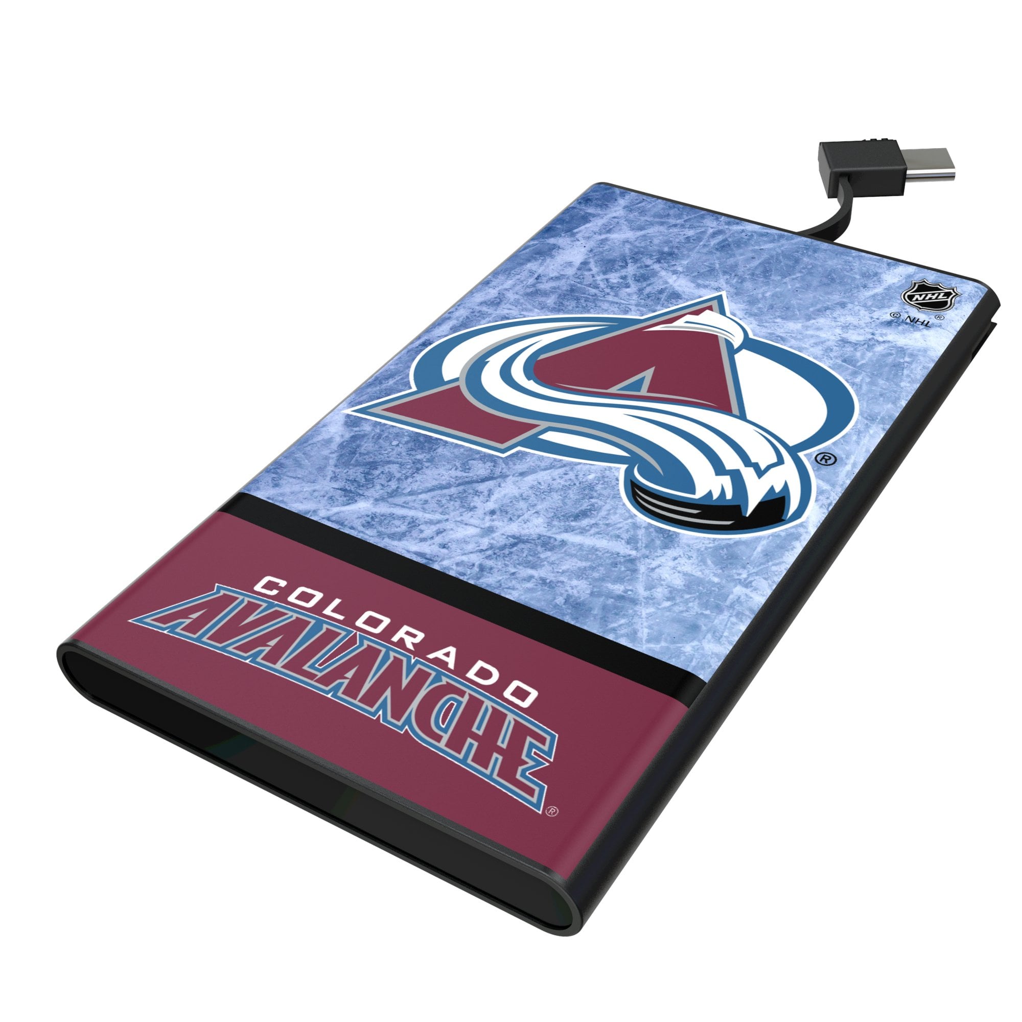 Keyscaper Colorado Avalanche Ice Wordmark 5000mAh Flat Powerbank