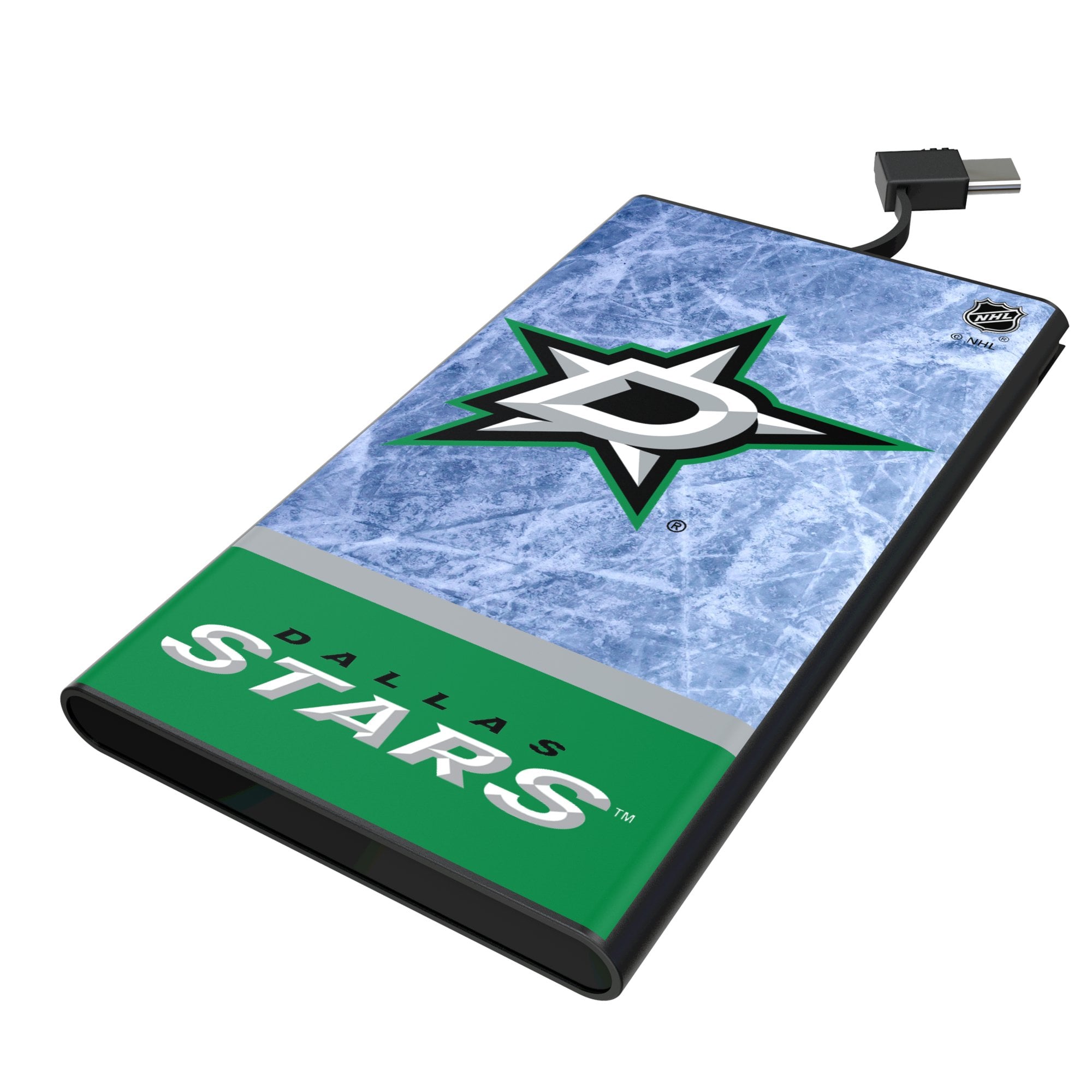 Keyscaper Dallas Stars Ice Wordmark 5000mAh Flat Powerbank