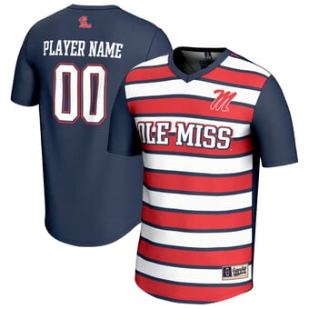 Youth GameDay Greats Navy Ole Miss Rebels NIL Pick-A-Player Collegiate Women's Soccer Lightweight Fashion Jersey
