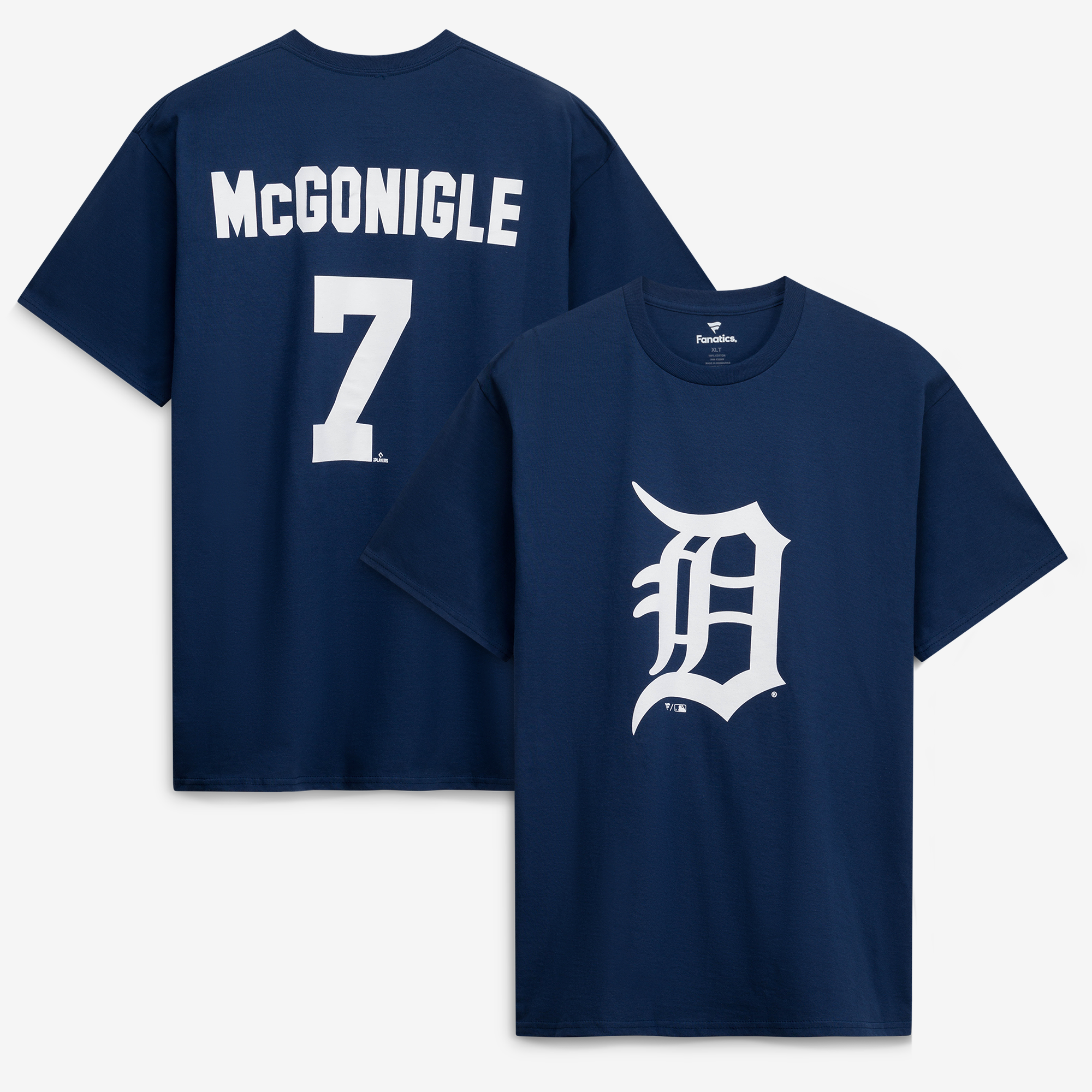 Men's Fanatics Kevin McGonigle Navy Detroit Tigers Big & Tall Name & Number T-Shirt
