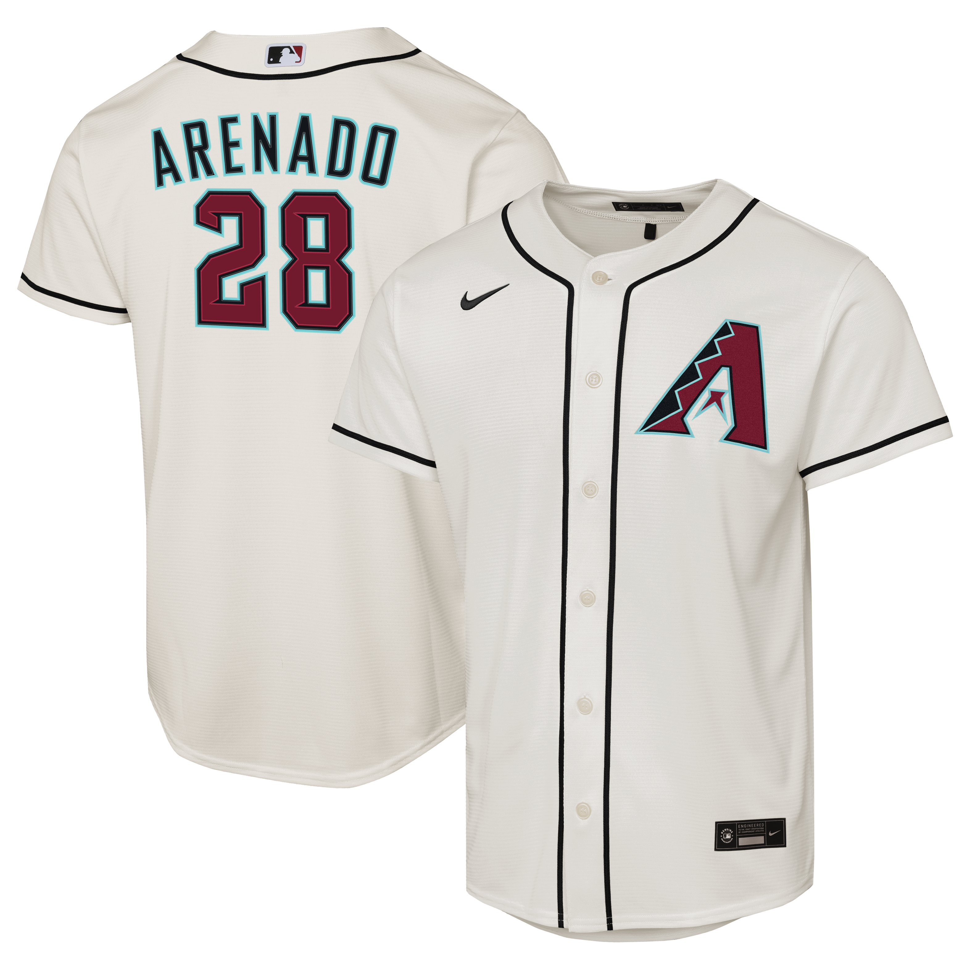 Men's Nike Nolan Arenado White Arizona Diamondbacks Home Replica Jersey