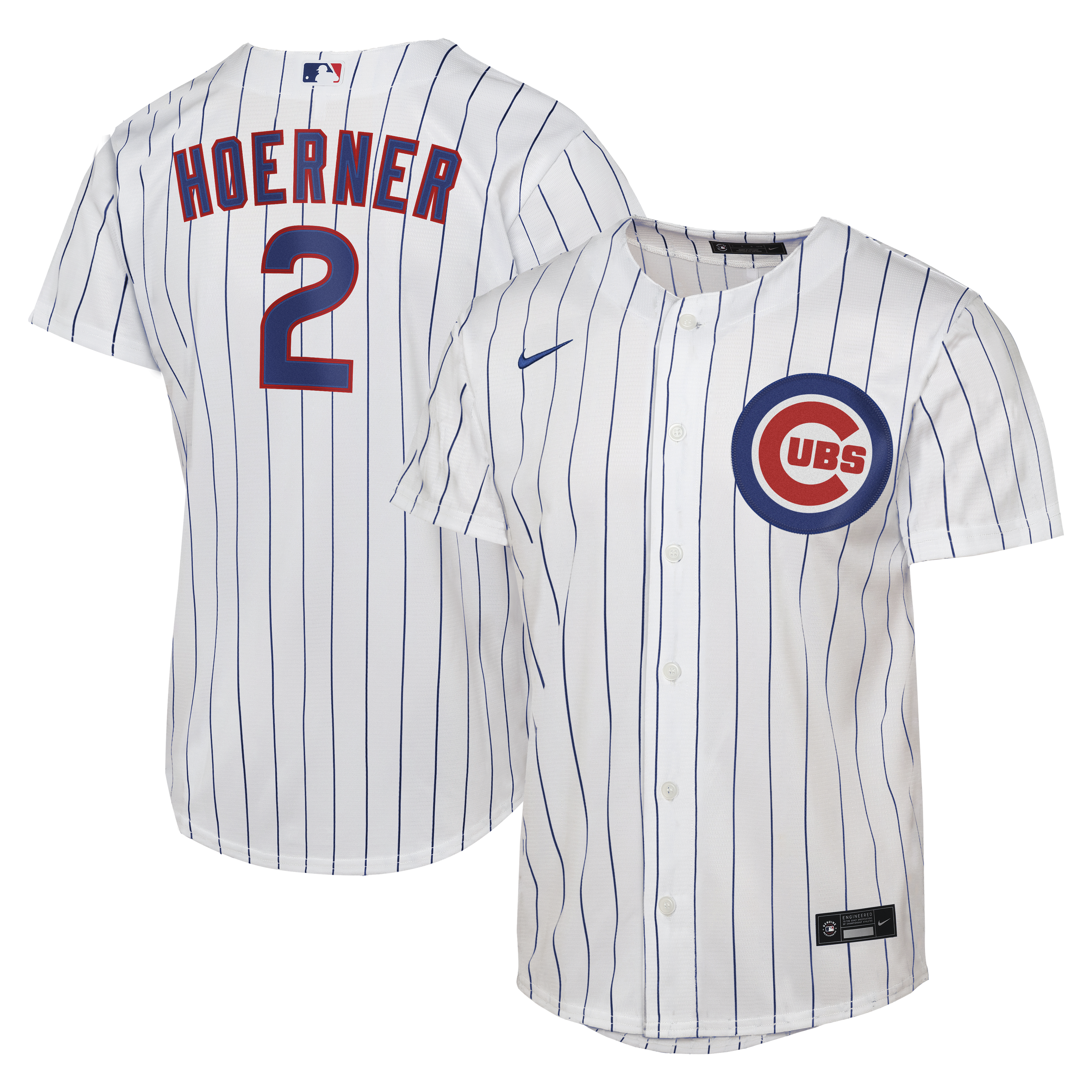 Men's Nike Nico Hoerner White Chicago Cubs Home Replica Jersey