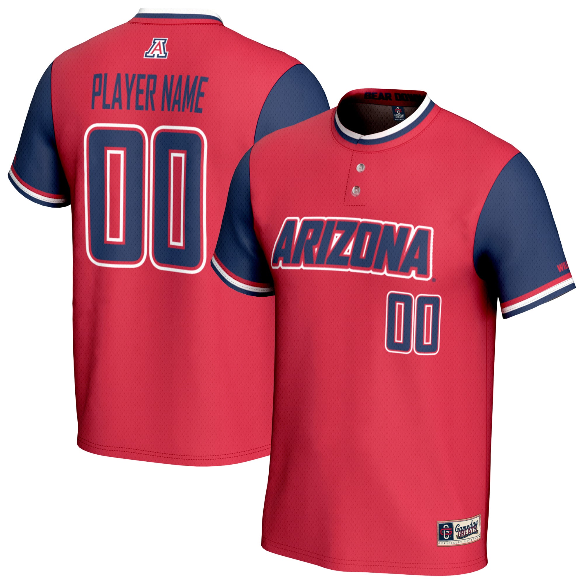 Unisex GameDay Greats Red Arizona Wildcats NIL Pick-A-Player Lightweight Collegiate Softball Fashion Jersey