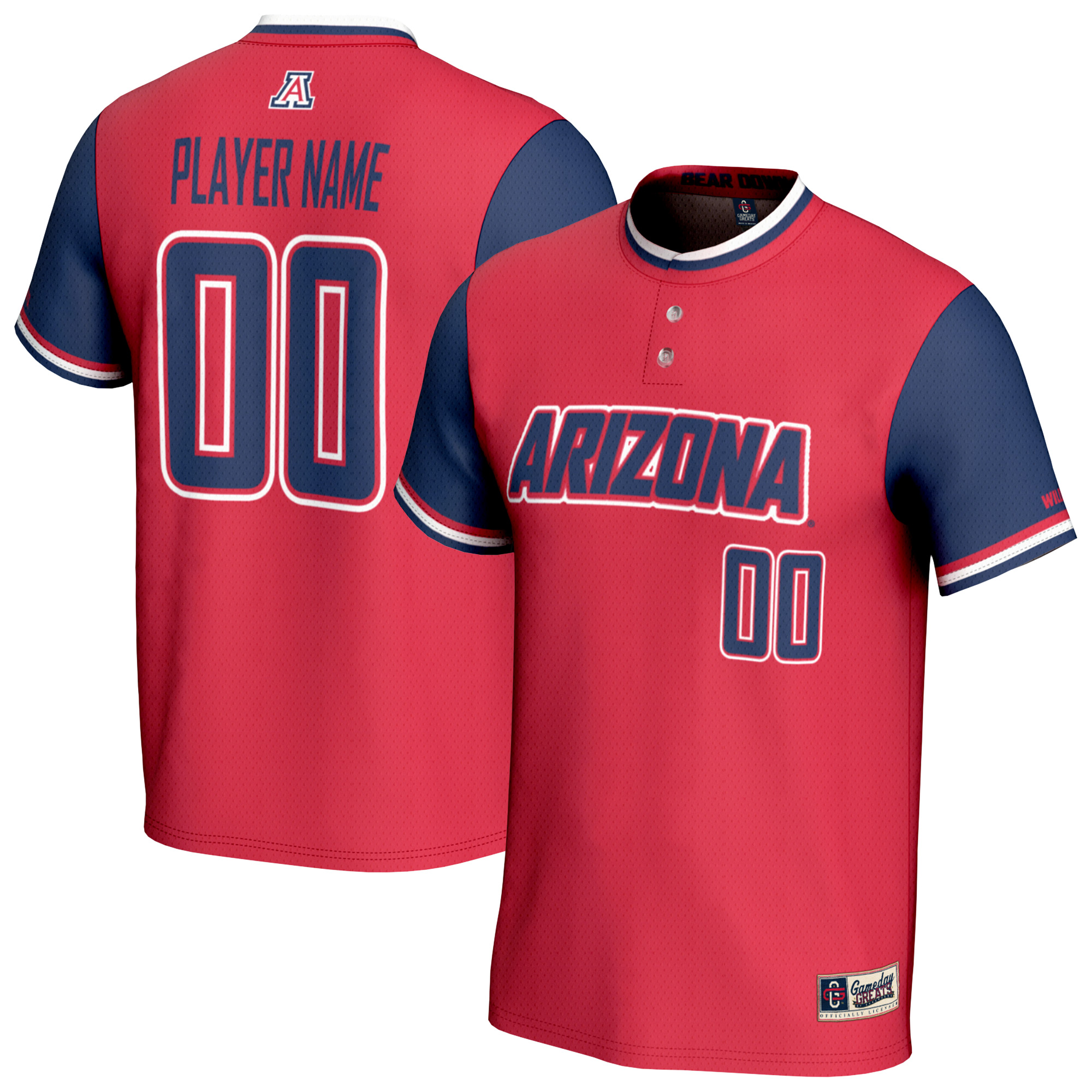 Youth GameDay Greats Red Arizona Wildcats NIL Pick-A-Player Lightweight Collegiate Softball Fashion Jersey