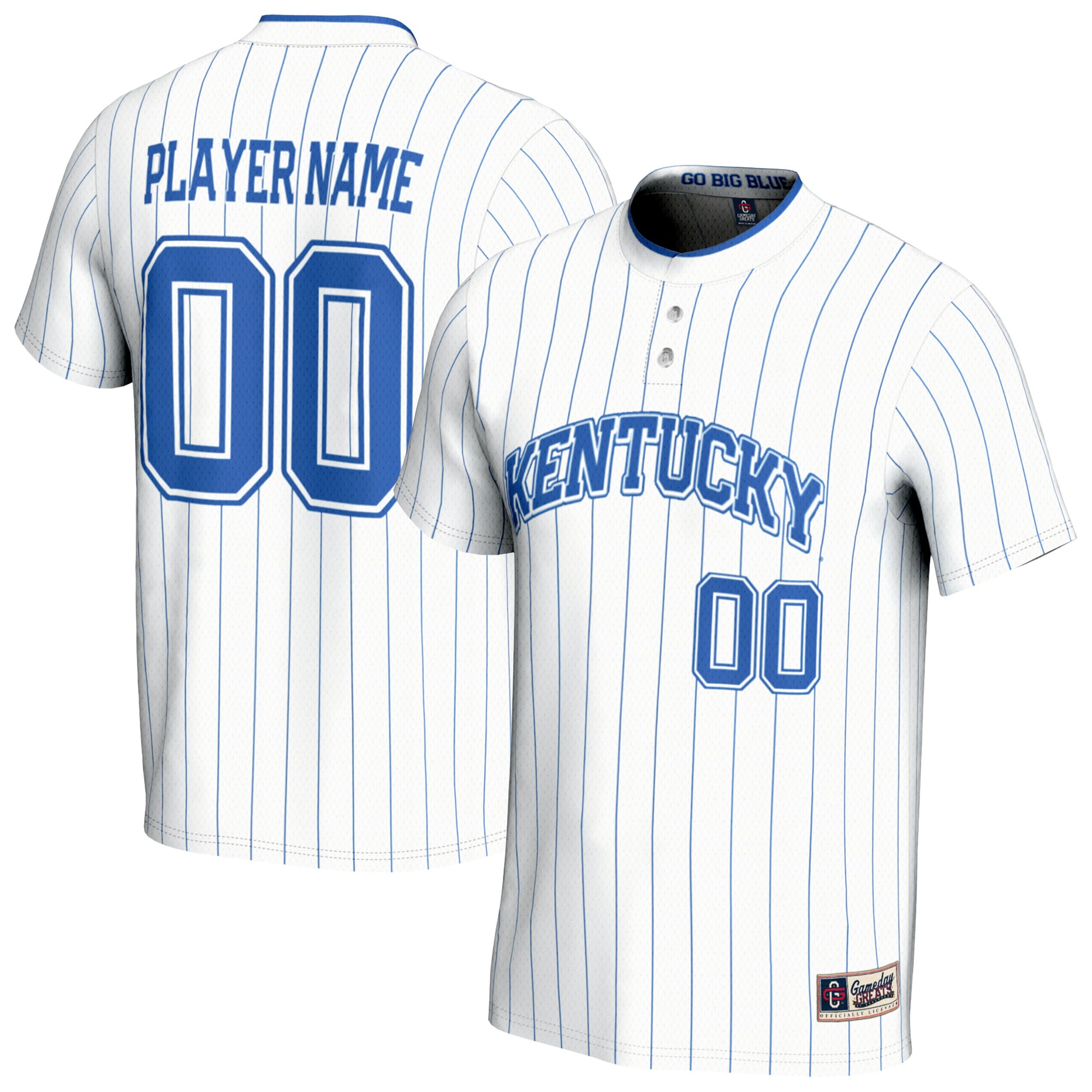 Youth GameDay Greats White Kentucky Wildcats NIL Pick-A-Player Lightweight Collegiate Softball Fashion Jersey