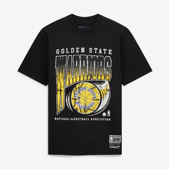 Men's Mitchell & Ness  Black Golden State Warriors Ball Out T-Shirt