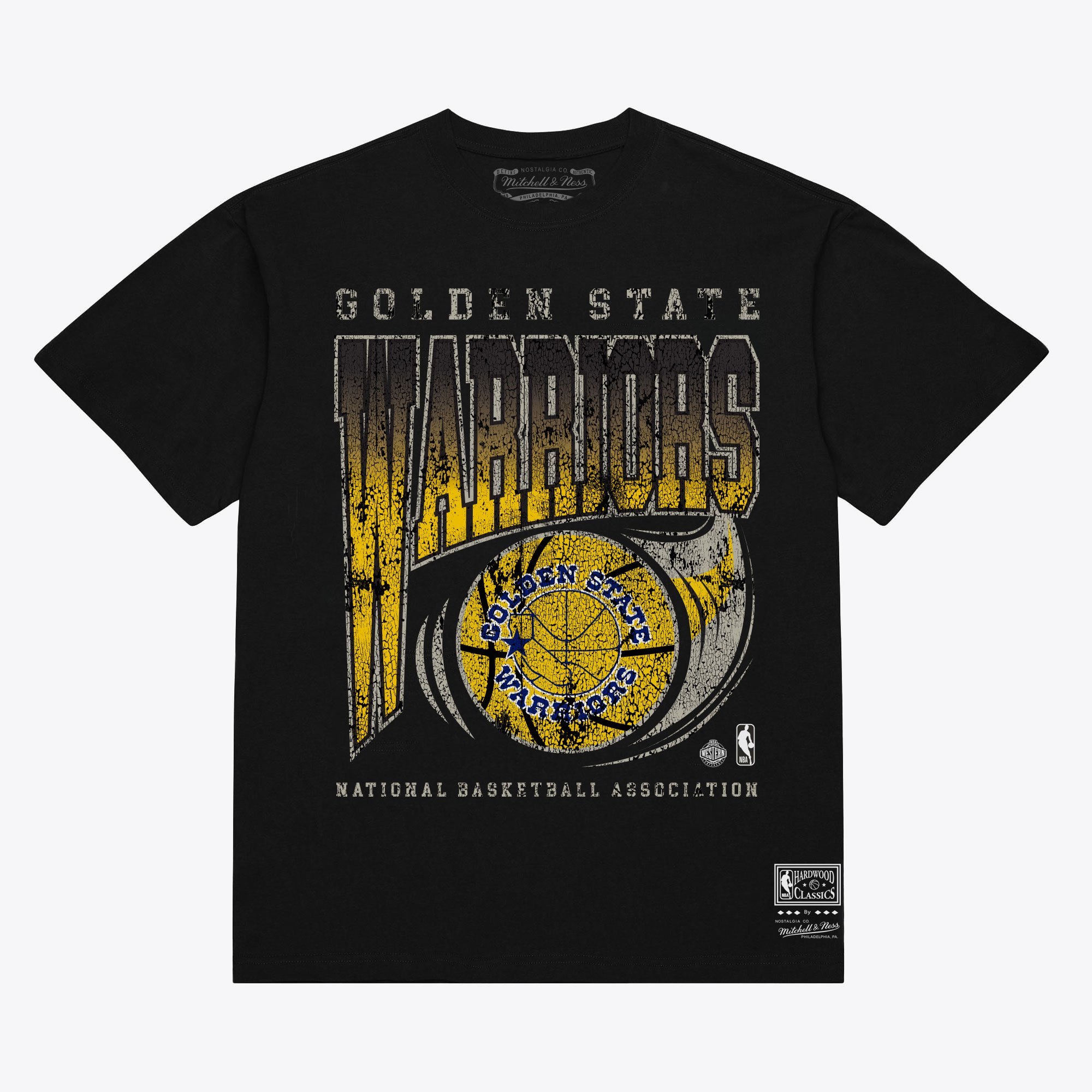 Men's Mitchell & Ness  Black Golden State Warriors Ball Out T-Shirt