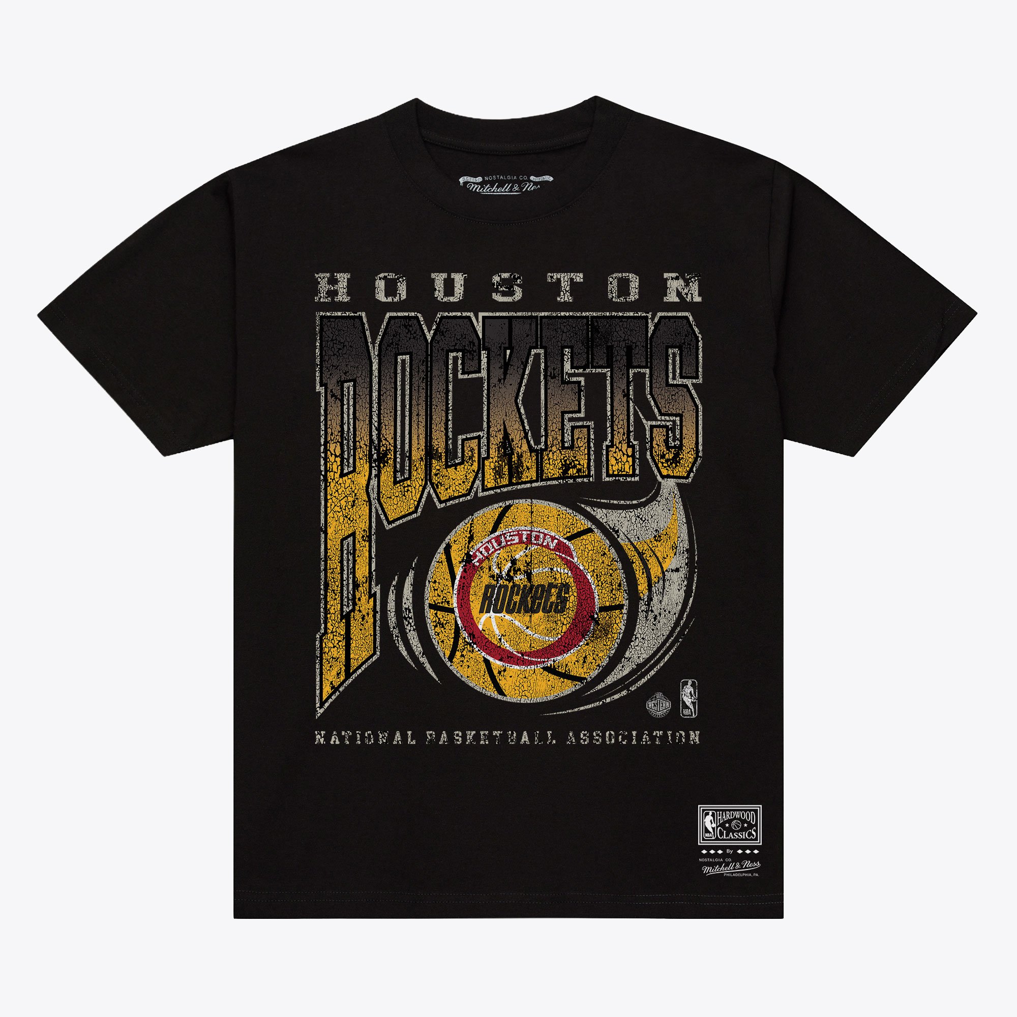 Men's Mitchell & Ness  Black Houston Rockets Ball Out T-Shirt