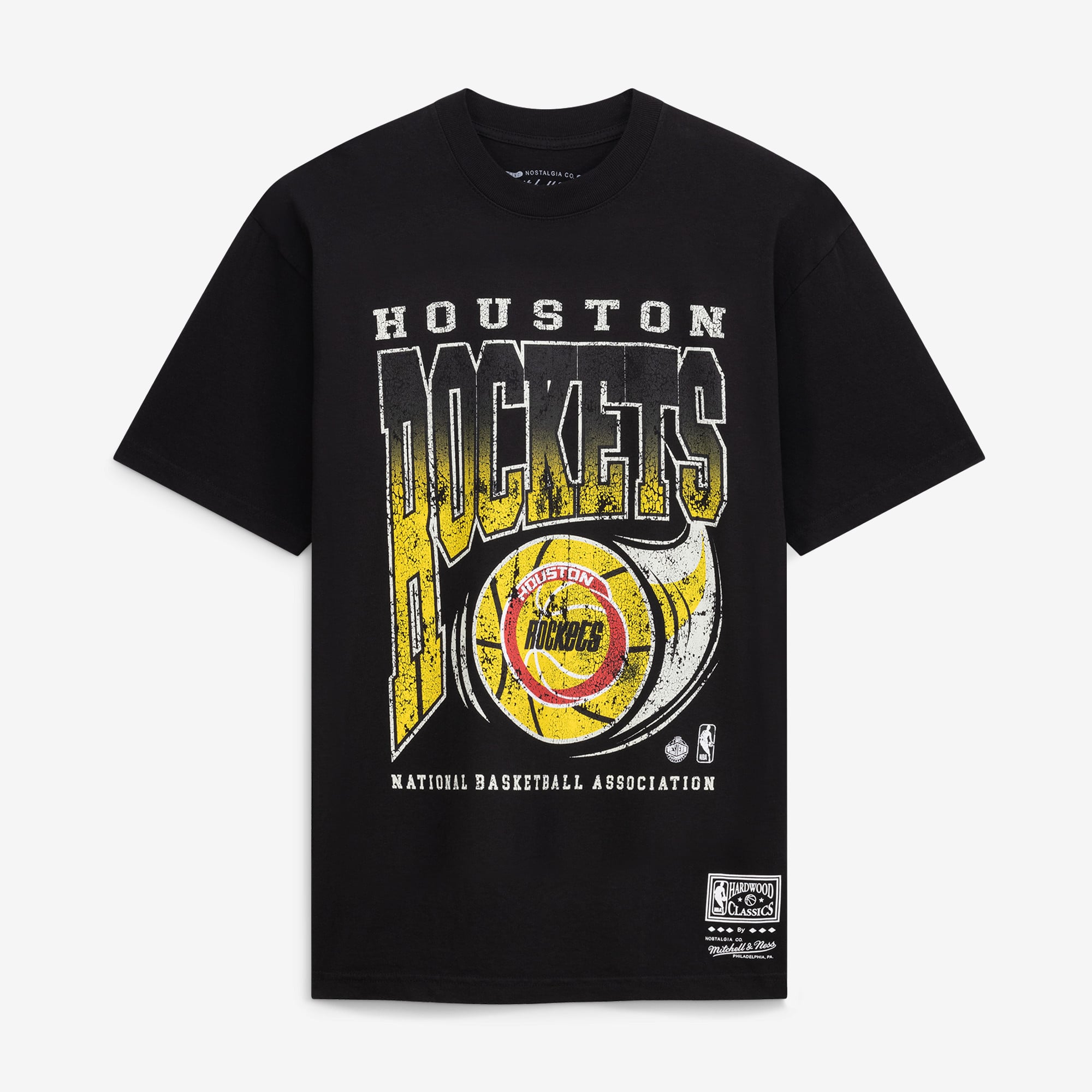 Men's Mitchell & Ness  Black Houston Rockets Ball Out T-Shirt