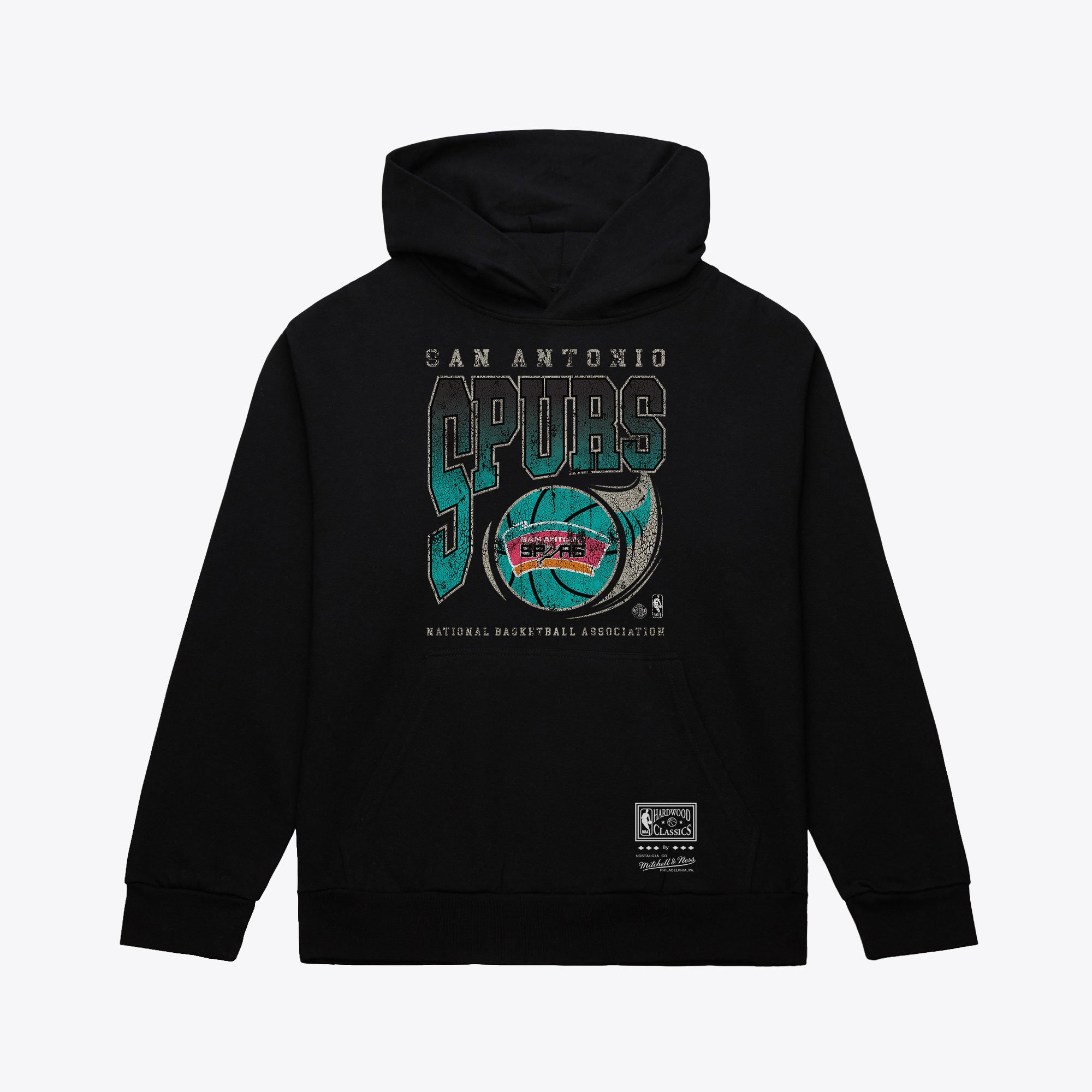 Men's Mitchell & Ness  Black San Antonio Spurs Ball Out Hoodie