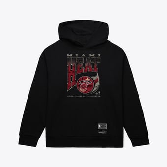 Men's Mitchell & Ness  Black Miami Heat Hardwood Classics Ball Out Hoodie