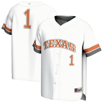 Youth GameDay Greats White Texas Longhorns Lightweight Collegiate Baseball Fashion Jersey