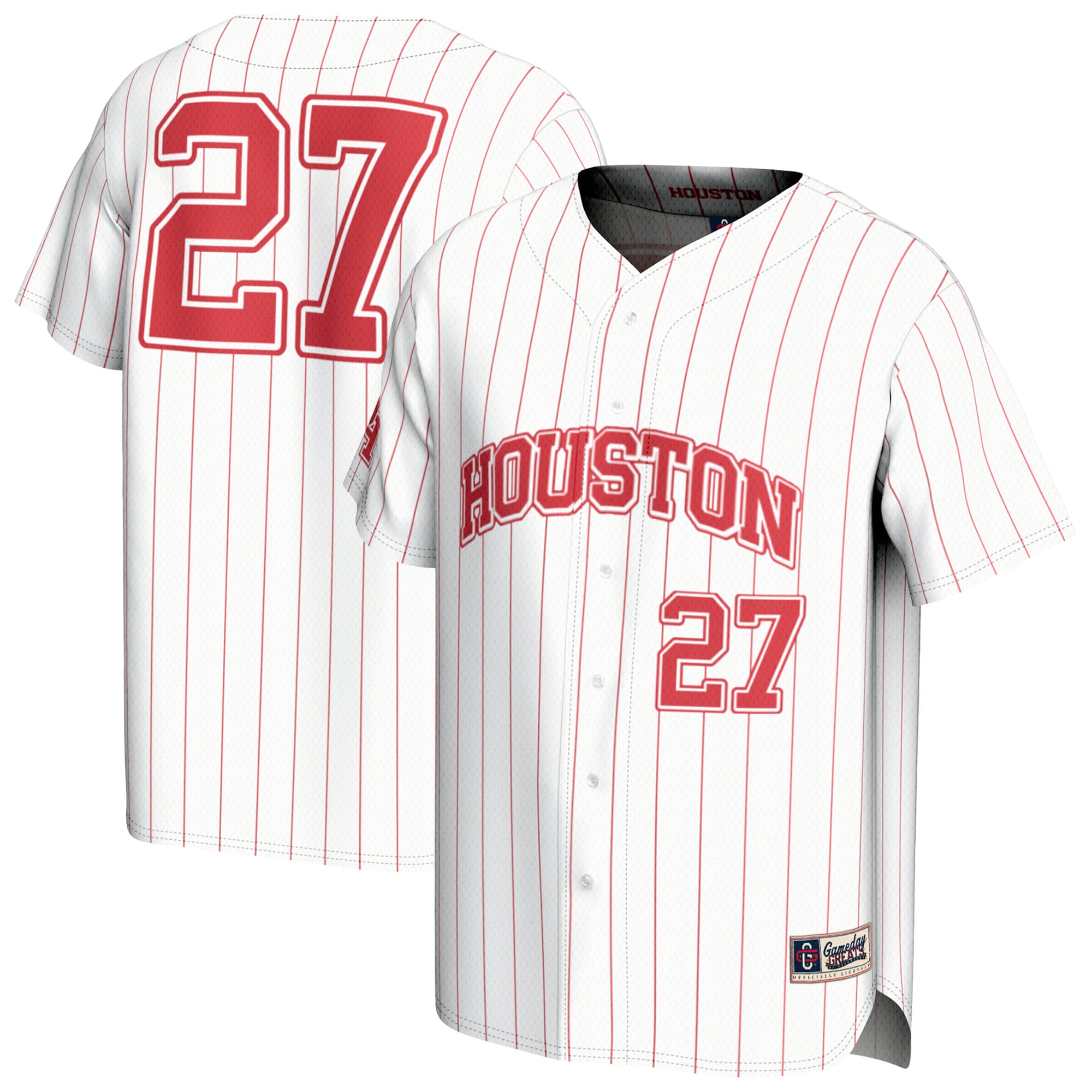 Youth GameDay Greats White Houston Cougars Lightweight Collegiate Baseball Fashion Jersey