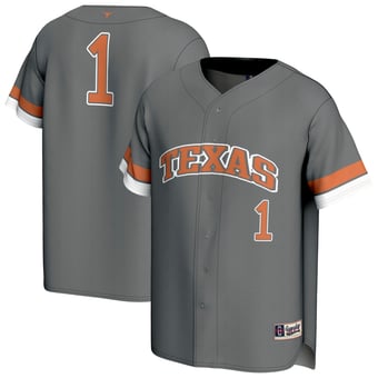 Youth GameDay Greats Gray Texas Longhorns Lightweight Collegiate Baseball Fashion Jersey
