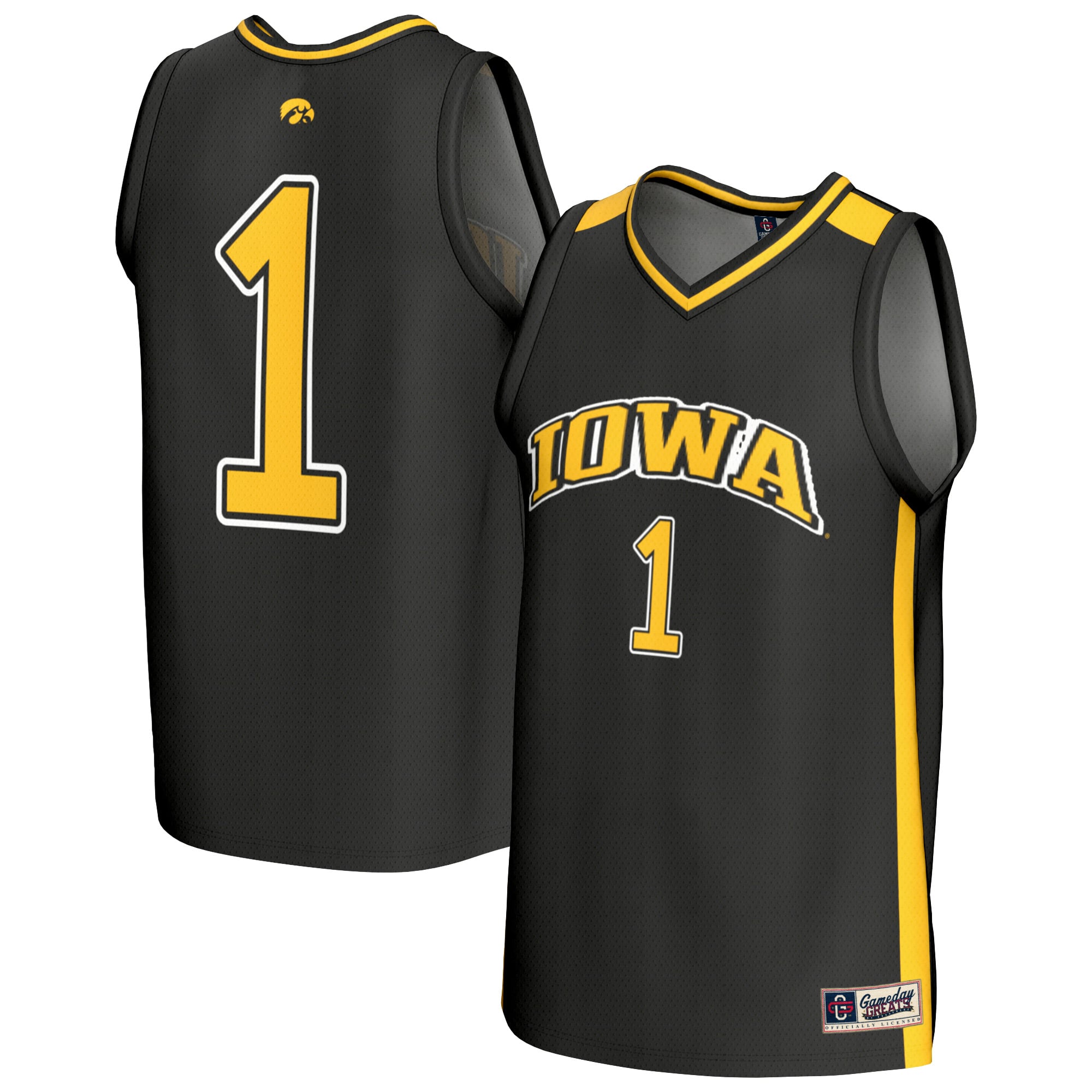 Unisex GameDay Greats Black Iowa Hawkeyes Lightweight Collegiate Basketball Fashion Jersey