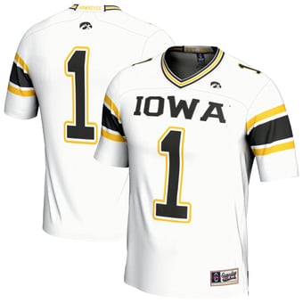 Unisex GameDay Greats White Iowa Hawkeyes Lightweight Collegiate Football Fashion Jersey
