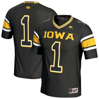 Youth GameDay Greats Black Iowa Hawkeyes Lightweight Collegiate Football Fashion Jersey