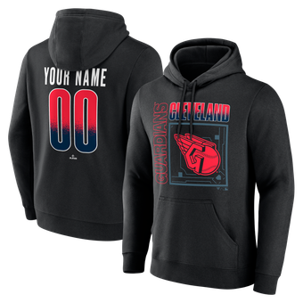 Men's Black Cleveland Guardians  Home Field Pop Personalized Name & Number Hoodie