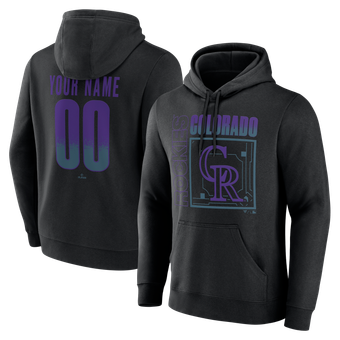 Men's Black Colorado Rockies  Home Field Pop Personalized Name & Number Hoodie