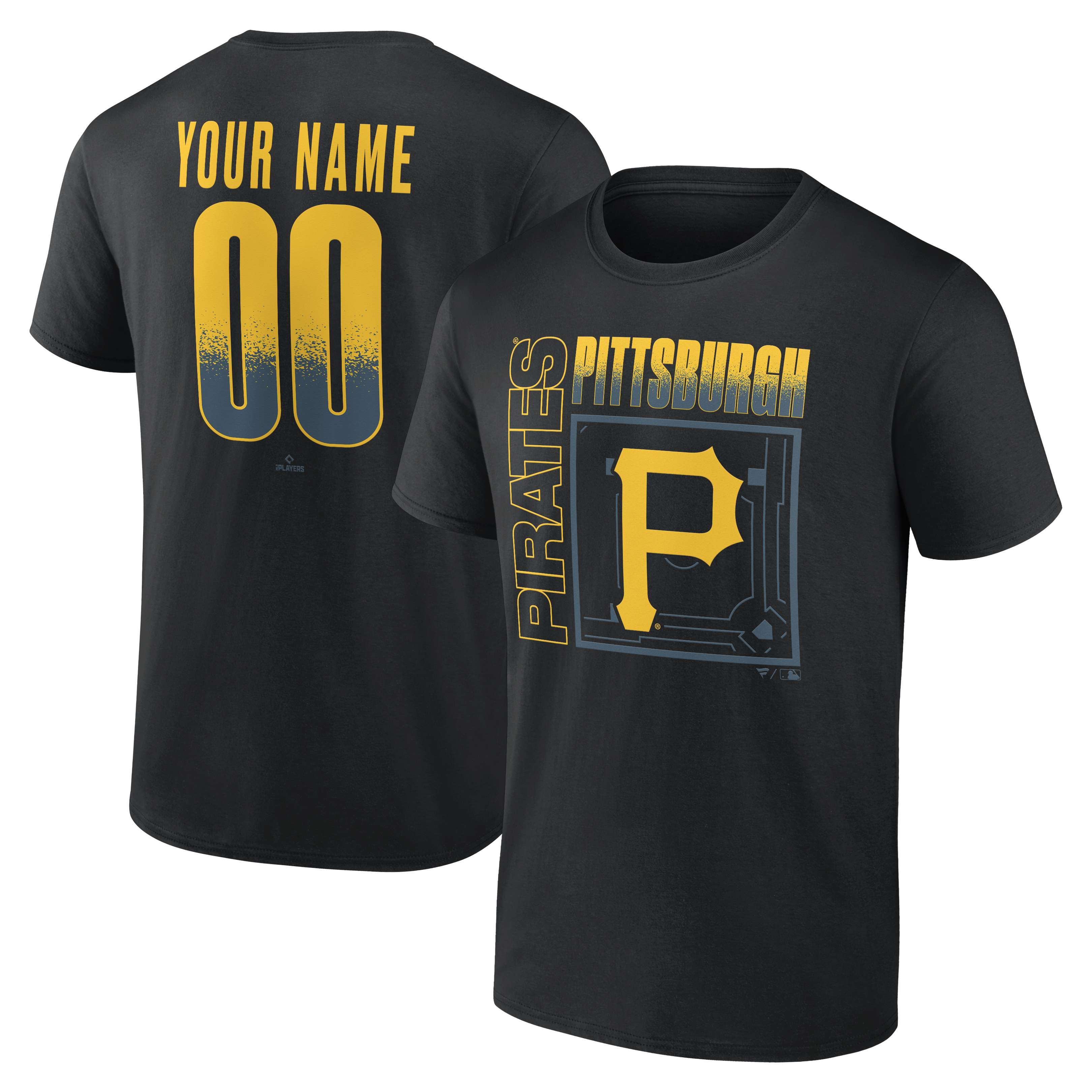 Men’s Black Pittsburgh Pirates Home Field Pop Personalized Name & Number T-Shirt Men’s Black Pittsburgh Pirates Home Field Pop Personalized Name & Number T-Shirt