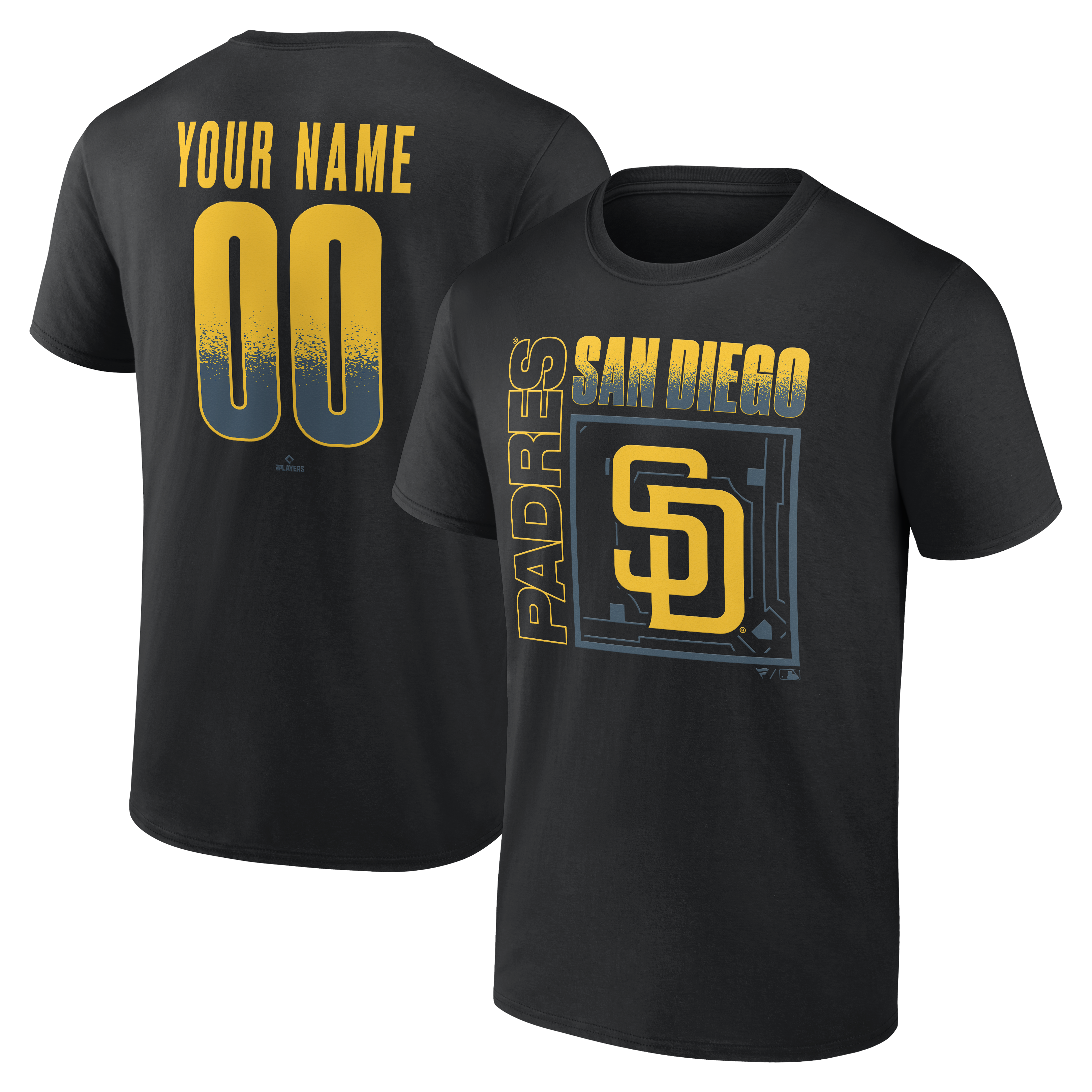 Men’s Black San Diego Padres Home Field Pop Personalized Name & Number T-Shirt Men’s Black San Diego Padres Home Field Pop Personalized Name & Number T-Shirt