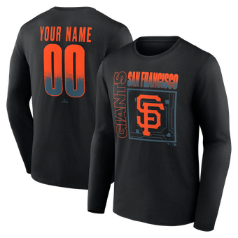 Men's Black San Francisco Giants  Home Field Pop Personalized Name & Number Long Sleeve T-Shirt