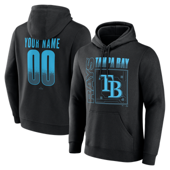 Men's Black Tampa Bay Rays  Home Field Pop Personalized Name & Number Hoodie