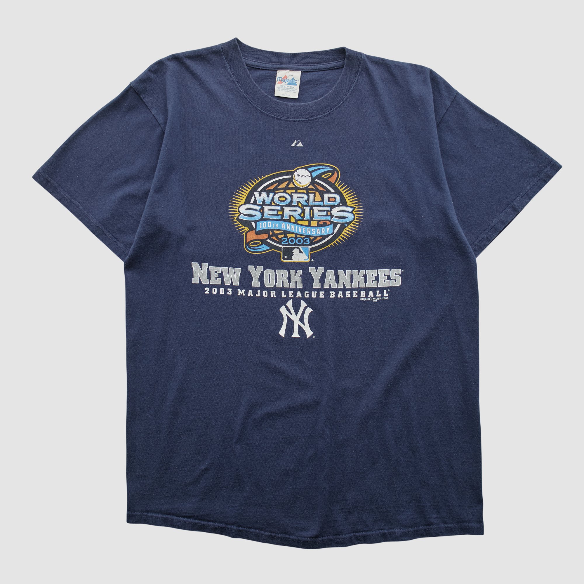 New York Yankees Majestic 2003 T-shirt - Navy - L by Fanatics Real Vintage
